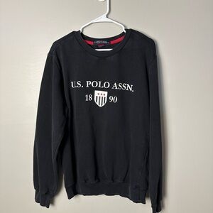 U.S. Polo Assn. Vintage Men's Black Graphic Crewneck Sweatshirt